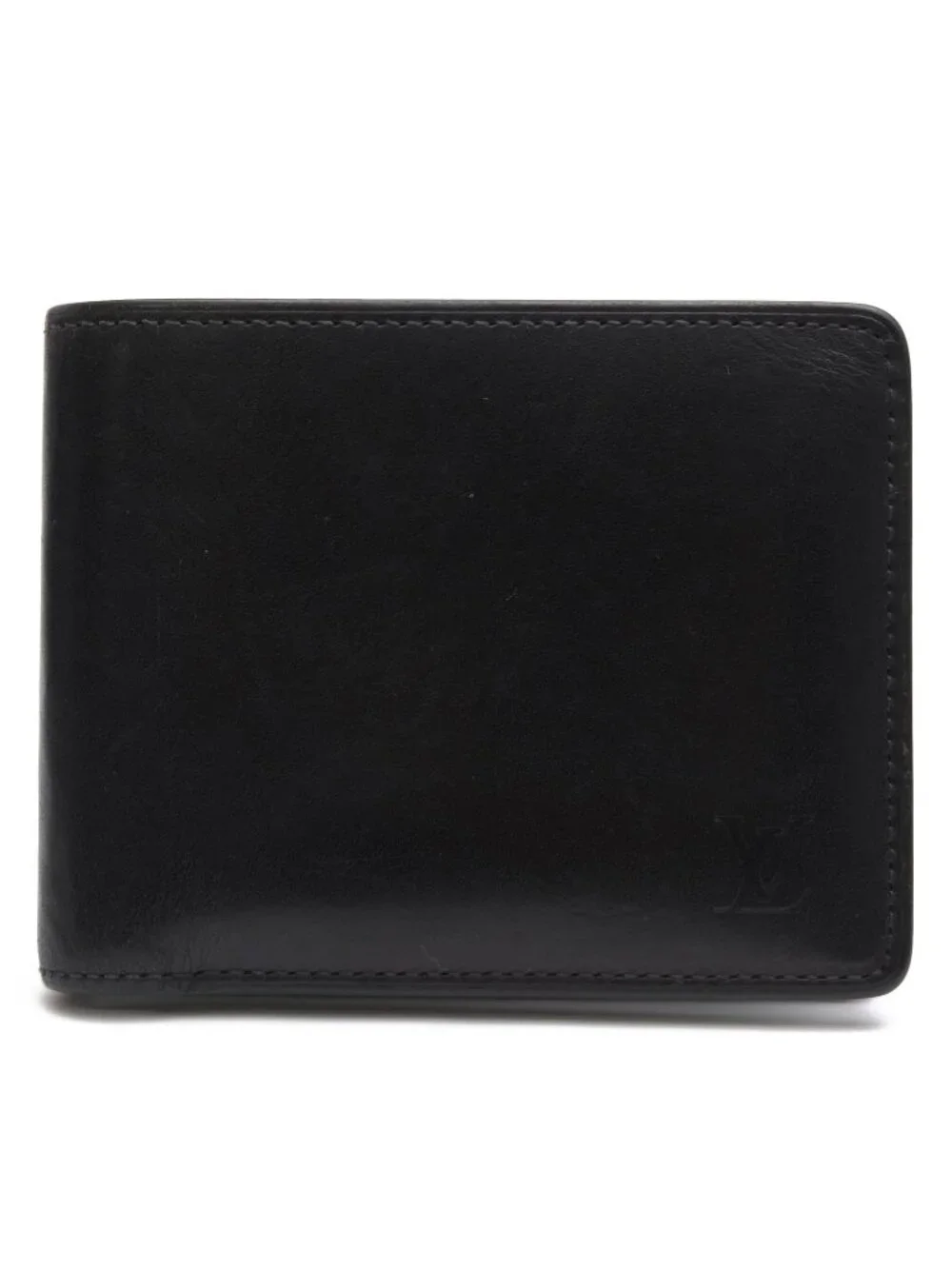 Louis Vuitton Wallet Leather Black Nomade Portefeuille 6 Cartes de Credit Coin